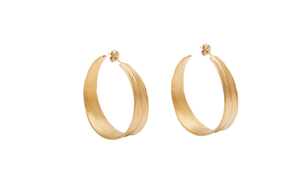 Olive Grande øreringe - forgyldt